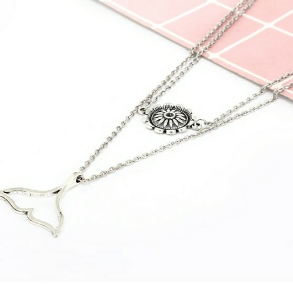 NEW Silver Toned Boho Multilayer Choker Necklace - Picture 6 of 11